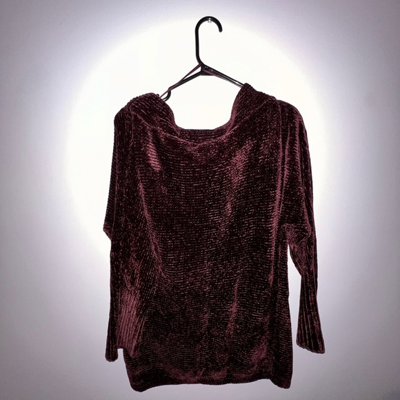 DYNAMITE BURGUNDY CHENILLE SWEATER NWT - Picture 8 of 9